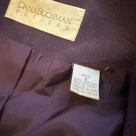 Dana Buchanan Petites Silk Suit Purple - Picture 11 of 11